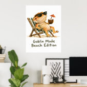 Goblin Mode Strandeditie Baardagaam Kunst Poster (Thuiskantoor)