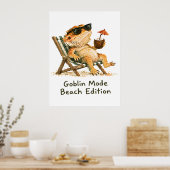 Goblin Mode Strandeditie Baardagaam Kunst Poster (Keuken)