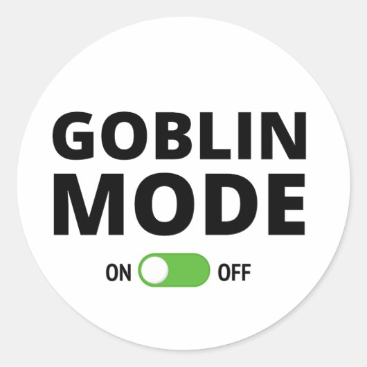 Goblin-modus ingeschakeld ronde sticker (Voorkant)