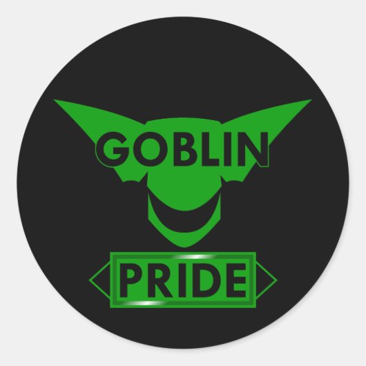 Goblin Pride Ronde Sticker (Voorkant)