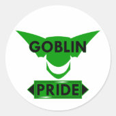 Goblin Pride Ronde Sticker (Voorkant)