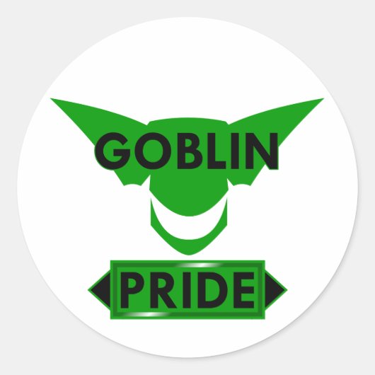 Goblin Pride Ronde Sticker (Voorkant)