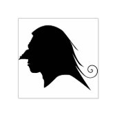 Goblin profiel 2 silhouet kunststempel rubberstempel (Afrduk)
