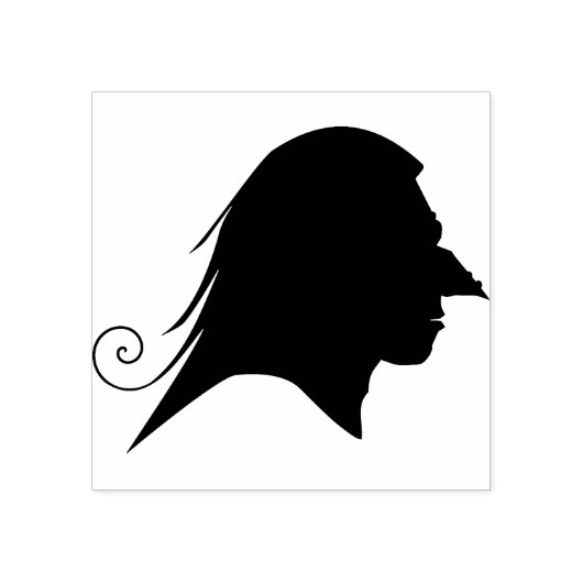 Goblin profiel silhouette kunststempel rubberstempel (Afrduk)