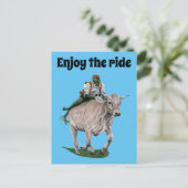 Goblin Rider Ox Racer Fantasy Art Briefkaart (Staand voorkant)