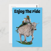 Goblin Rider Ox Racer Fantasy Art Briefkaart (Voorkant / Achterkant)