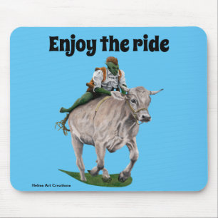 Goblin Rider Ox Racer Fantasy Art Muismat