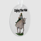 Goblin Rider Ox Racing Fantasy Acryl Ornament (voorkant)