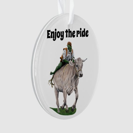Goblin Rider Ox Racing Fantasy Acryl Ornament (voorkant)