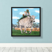 Goblin Rider Ox Racing Fantasy Art Canvas Afdrukke (Insitu (Houten vloer))