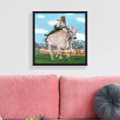 Goblin Rider Ox Racing Fantasy Art Canvas Afdrukke (Insitu (Woonkamer))