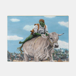 Goblin Rider Ox Racing Fantasy Art Door Mat