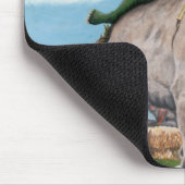 Goblin Rider Ox Racing Fantasy Art Mousepad Muismat (Hoek)