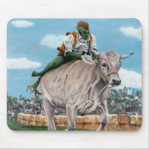 Goblin Rider Ox Racing Fantasy Art Mousepad Muismat