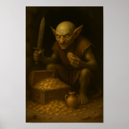 Goblin Treasure Guardian - Kleine gestalte, grote Poster