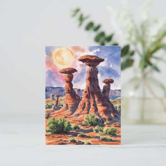 Goblin Valley State Park, Utah Schilderen Briefkaart (Staand voorkant)
