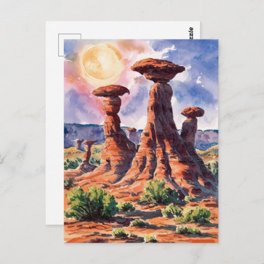 Goblin Valley State Park, Utah Schilderen Briefkaart (Voorkant / Achterkant)