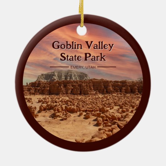 Goblin Valley State Park Utah Souvenir Gift Keramisch Ornament (Achterkant)