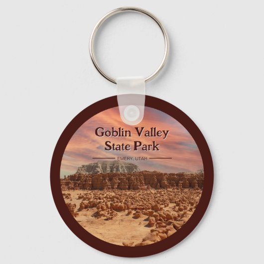 Goblin Valley State Park Utah Souvenir Gift Sleutelhanger (Achterkant)