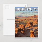 Goblin Valley State Park Utah Zonsondergang Briefkaart (Voorkant / Achterkant)