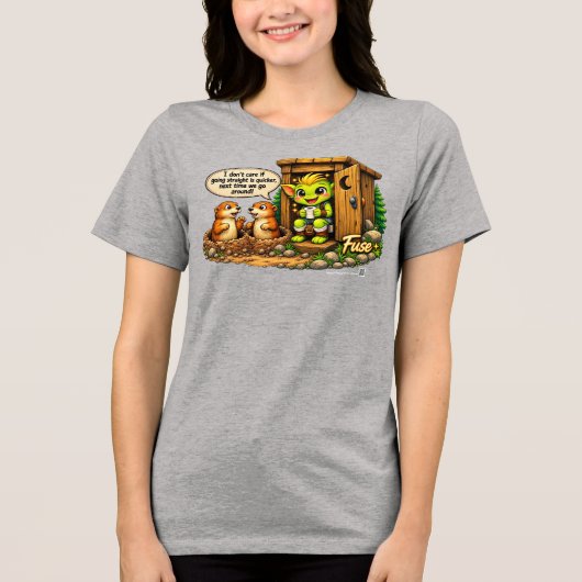 Goblinantics ™ Prairie Dog Omleiding met Fuse Tri-Blend Shirt (Voorkant)