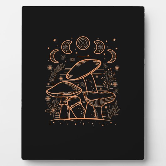 Goblincore Aesthetic Mushroom Fungi Academia Fotoplaat (Voorkant)
