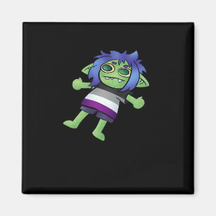 Goblincore Aseksuele Pride Goblin Klassieker Magneet
