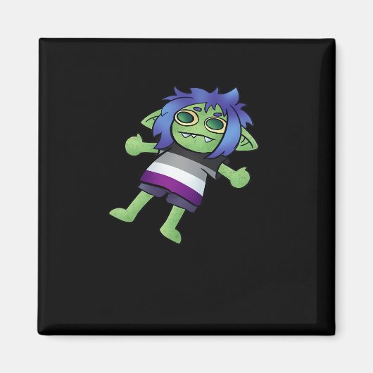Goblincore Aseksuele Pride Goblin Klassieker Magneet (Voorkant)