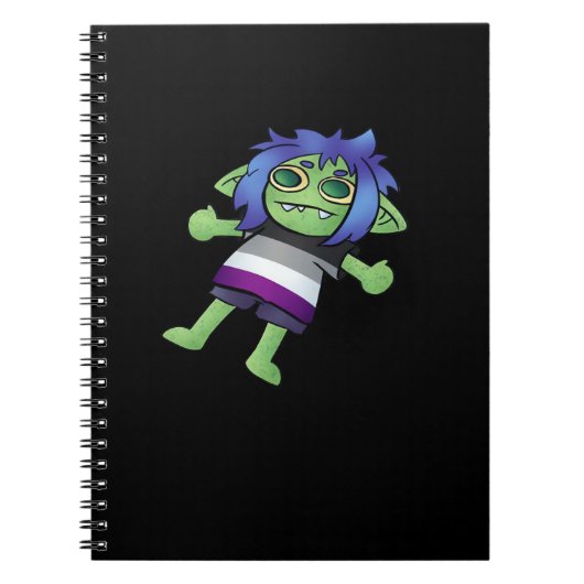 Goblincore Aseksuele Pride Goblin Klassieker Notitieboek (Voorkant)