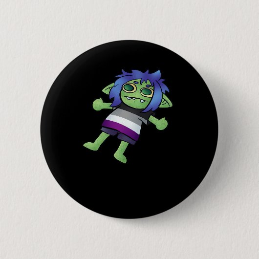 Goblincore Aseksuele Pride Goblin Klassieker Ronde Button 5,7 Cm (Voorkant)