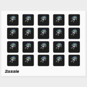 Goblincore Aseksuele Pride Goblin Klassieker Vierkante Sticker (Vel)