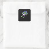 Goblincore Aseksuele Pride Goblin Klassieker Vierkante Sticker (Tas)