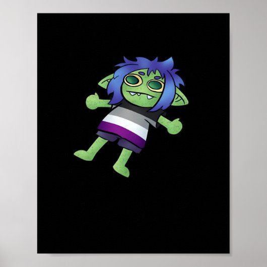 Goblincore Aseksuele Trots Goblin Klassieker Poster (Voorkant)