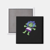 Goblincore Asexual Pride Goblin Classic Magneet (Voorkant / Achterkant)