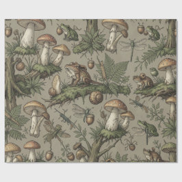 Goblincore boswikkel cadeaupapier