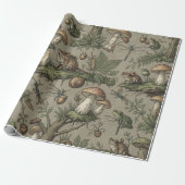 Goblincore boswikkel cadeaupapier (Uitgerold)