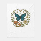 Goblincore Butterfly Fairycore Botanical Apparel C Fleece Deken (Voorkant)