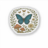 Goblincore Butterfly Fairycore Botanical Apparel C Sticker (Voorkant)
