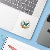 Goblincore Butterfly Fairycore Botanical Apparel C Sticker (Laptop met iPhone)