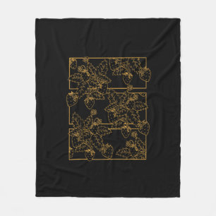 Goblincore Cottagecore Academia Esthetiek Aardbei Fleece Deken