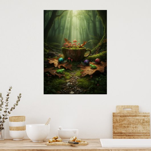 Goblincore Decayed Serenity Poster (Keuken)