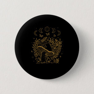 Goblincore Esthetiek Academia Cottagecore Paddenst Ronde Button 5,7 Cm
