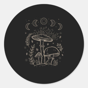 Goblincore Esthetiek Academia Cottagecore Paddenst Ronde Sticker