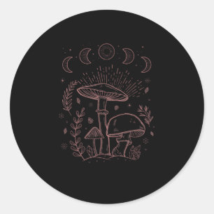 Goblincore Esthetiek Academia Cottagecore Paddenst Ronde Sticker