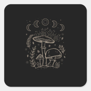 Goblincore Esthetiek Academië Cottagecore Paddenst Vierkante Sticker
