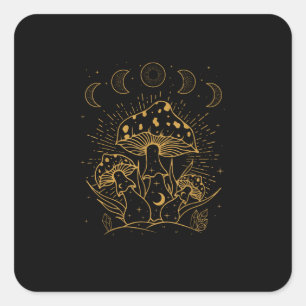 Goblincore Esthetiek Academië Cottagecore Paddenst Vierkante Sticker