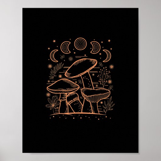 Goblincore Esthetische Paddenstoel Schimmels Acade Poster (Voorkant)