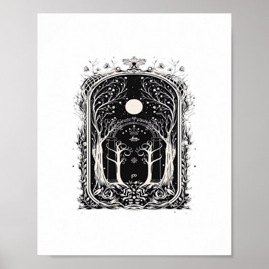 Goblincore Fantasy Gate To  Classic Poster (Voorkant)