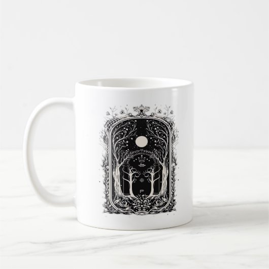 Goblincore Fantasy Poort Naar Klassiek Koffiemok (Links)