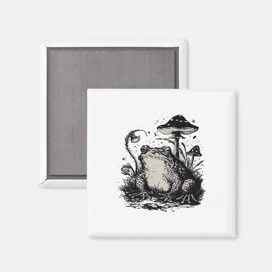 Goblincore Frog Minimal Classic Design Magneet (Voorkant / Achterkant)